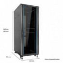 Armario Suelo Aiten 19" 32U 600X600 Accesorios (F80.66.32)  AITEN DATA