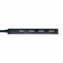 Hub AISENS USB 2.0 a 4XUSB 2.0 30CM Negro (A104-0402)