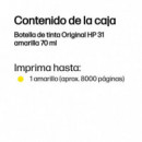 Botella de Tinta Hp 31 Amarillo 70ML 8000 Páginas (1VU28AE)  HEWLETT PACKARD