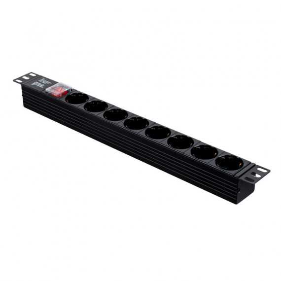 Regleta AITEN DATA 8XSCHUKO Rack 1U Negra