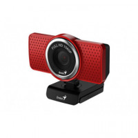Webcam GENIUS Ecam 8000 Fhd Micrófono Roja (32200001401)