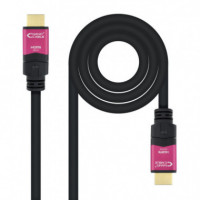 Nanocable HDMI A/m a HDMI A/m 15M Negro/rosa (10.15.3715)  NANO - Guanxe Atlantic Marketplace