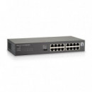 Switch LEVELONE 16XRJ45 Gbe Negro (GEU-1621)