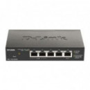 Switch D-LINK 5P 10/100/1000 Gestionado Negro (DGS-1100-05V2)