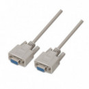 Cable AISENS RS232 DB9/H a DB9/H 1.8M Beige