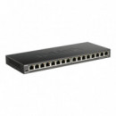 Switch D-LINK 16XRJ45 Ethernet Gbe Negro (DGS-1016S)