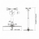 Soporte AISENS Techo Proyector Negro (CP02TSRE-051)