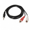 Cable AISENS Jack 3.5/M-2RCA/M 3M Negro (A128-0148)