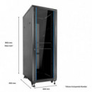 Armario Suelo Aiten 19" 37U 600X600 Accesorios (F80.66.37)  AITEN DATA
