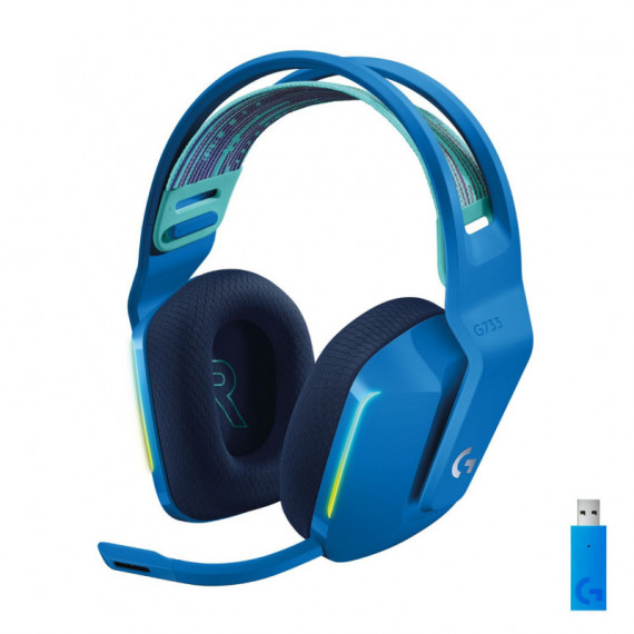 Auriculares con Micrófono LOGITECH G733 Rgb Rf Azules (981-000943)
