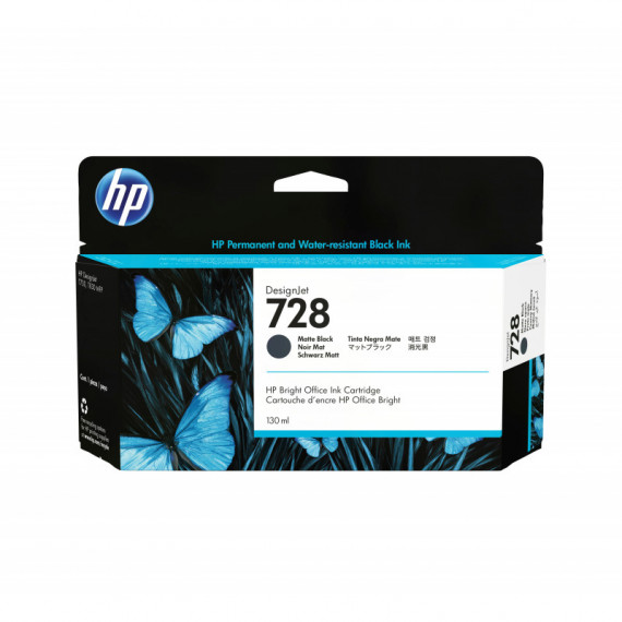 Tinta Hp Designjet 728 Negro Mate 130ML (3WX25A)  HEWLETT PACKARD