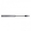 Hub TRUST Halyx USB 2.0 a 4XUSB 2.0 Aluminio (23786)