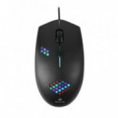 Ratón Gaming NGS Ergonómico óptico Ambidextro Led USB 1200DPI Negro (GMX-120)