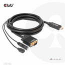 Cable CLUB 3D Hdmi/musb a VGA/3.5MM 2M Negro (CAC-1712)