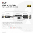 Cable CLUB 3D Hdmi/musb a VGA/3.5MM 2M Negro (CAC-1712)