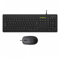 Teclado y Ratón UNYKA Pro MK211 Slim 2400DPI Negro (UK505443) - Guanxe Atlantic Marketplace