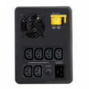 Sai APC Bvx Interactiva 2200VA 1200W 6 Tomas Negra (BVX2200LI)