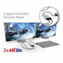Adaptador CLUB 3D Thunderbolt 3 a 2XDP Plata (CSV-1577)