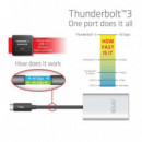 Adaptador CLUB 3D Thunderbolt 3 a 2XDP Plata (CSV-1577)