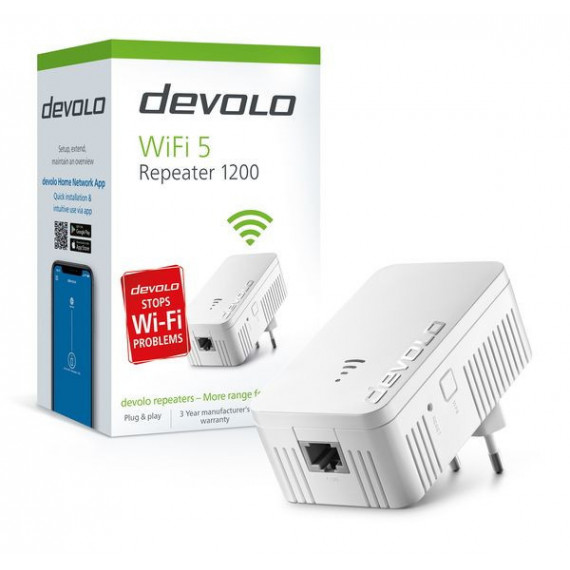 Repetidor DEVOLO Wifi Dualband Ethernet Blanco (8869)