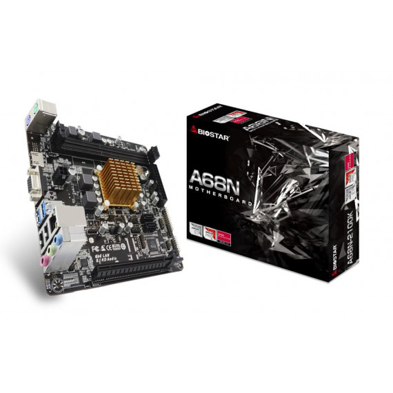BIOSTAR A68N-2100K (amd E1-6010, 2DDR3, Vga, Hdmi, Miniitx)