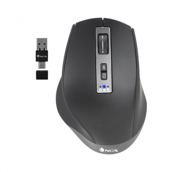 Ratón Gaming NGS Láser Rf Bt 3200DPI Negro (blur-rb)