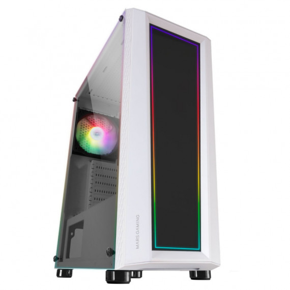 Caja MARS GAMING Rgb ATX Matx Mini-itx Blanca (mcartw)