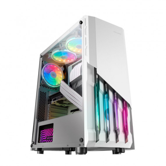 Caja MARS GAMING Frgb ATX Matx Mini-itx Blanca (MCX2W)