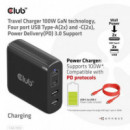 Cargador de Viaje CLUB 3D 100W 2USB-A 2USB-C (CAC-1912EU)