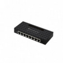 Switch LEVELONE 8XRJ45 Gbe Gestionado Negro (GEU-0821)