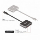 Adaptador CLUB 3D Usb-c/m a Dp/hdmi/h Negro (CSV-1552)