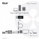 Adaptador CLUB 3D Usb-a/m a Usb-c/h Negro (CAC-1525)