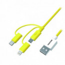 Cable PANTONE USB a Lightning/musb/usb (CELPT-USB003Y1)