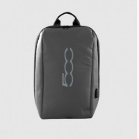 Mochila Fiat 500 15" Tela Negra/gris (BACKPACK500GR)