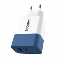 Cargador de Pared PANTONE 15W 1XUSB-A 1XUSB-C (PT-PDAC02N)