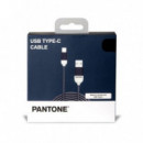 Cable PANTONE Usb-a a Usb-c 1.5M Azul Oscuro (PT-TC001-5N)