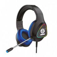 Auriculares con Micrófono SPARCO 3.5MM USB Negro/azul (spheadphonepro)