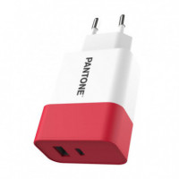 Cargador de Pared PANTONE 15W 1USB-A 1USB-C (PT-PDAC02R1)
