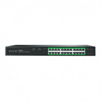 Switch STONET 24XRJ45 Gbe 2XSFP Poe Rack Negro (P124GC)