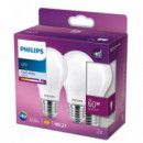 Bombilla PHILIPS Led E27 806L 60W Pack 2 (9290013235D)