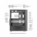 Caja MARS GAMING Argb ATX Matx Mini-itx Blanca (mcfw)