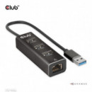 Hub CLUB 3D Usb-a a 3XUSB-A 3.0/1XRJ45 Negro (CSV-1430A)