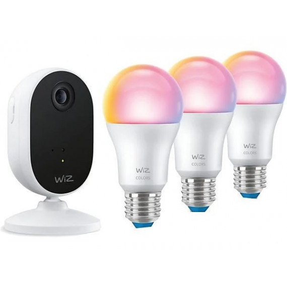 Kit Vigilancia WIZ Cámara Ip + 3 Bombillas (929003317801)
