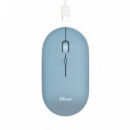 Ratón TRUST Puck óptico Rf 2.4GHZ BLUETOOTH Azul (24126)