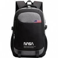 Mochila NASA Oxford 15.6" USB Negra (BAG02)
