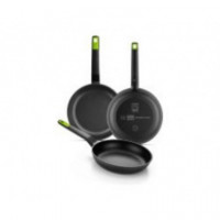 Set 3 Sartenes BRA Gastro 20/24/28CM Aluminio (A841202) - Guanxe Atlantic Marketplace