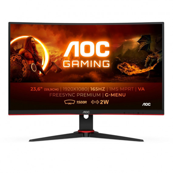 Monitor Gaming AOC 24" Va Fhd Curvo Negro (C24G2AE/BK)
