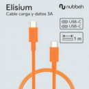 Cable NUBBEH Elisium Usb-c/usb-c Naranja (NBTCABLCCO1)