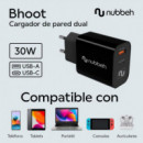Cargador de Pared NUBBEH 1XUSB-C 30W Negro (nbwallchb)
