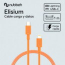 Cable NUBBEH Elisium Usb-c a Lightning 1M Naranja (NBTCABLCLO1)